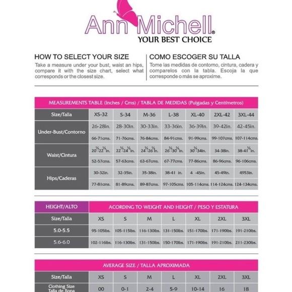 Ann Michell Long Torso 3 Hook Latex Waist Trainer - Picture 3 of 5